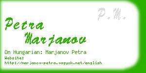 petra marjanov business card